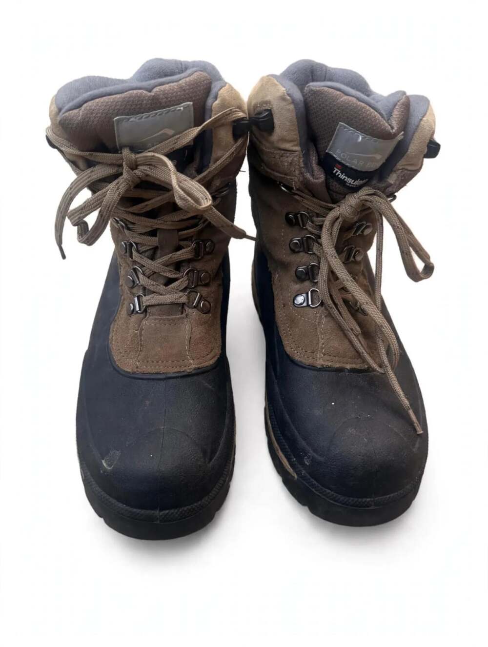Polar Edge Thinsulate Winter Snow Boots Size 9 Brown Suede Leather